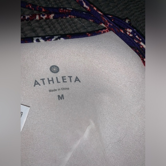 Athleta Purple And Red Padded Strappy Back‎ Bikini Top Size Medium - Picture 7 of 8